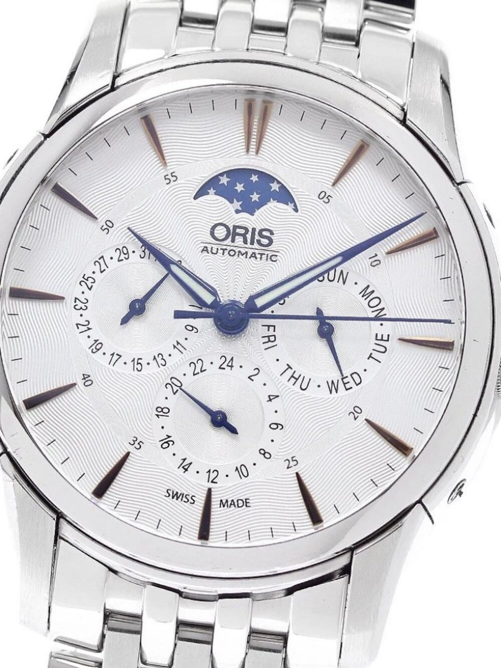ORIS Artelier Complication 7703 Moon phase Silver Dial Automatic Men's_951994